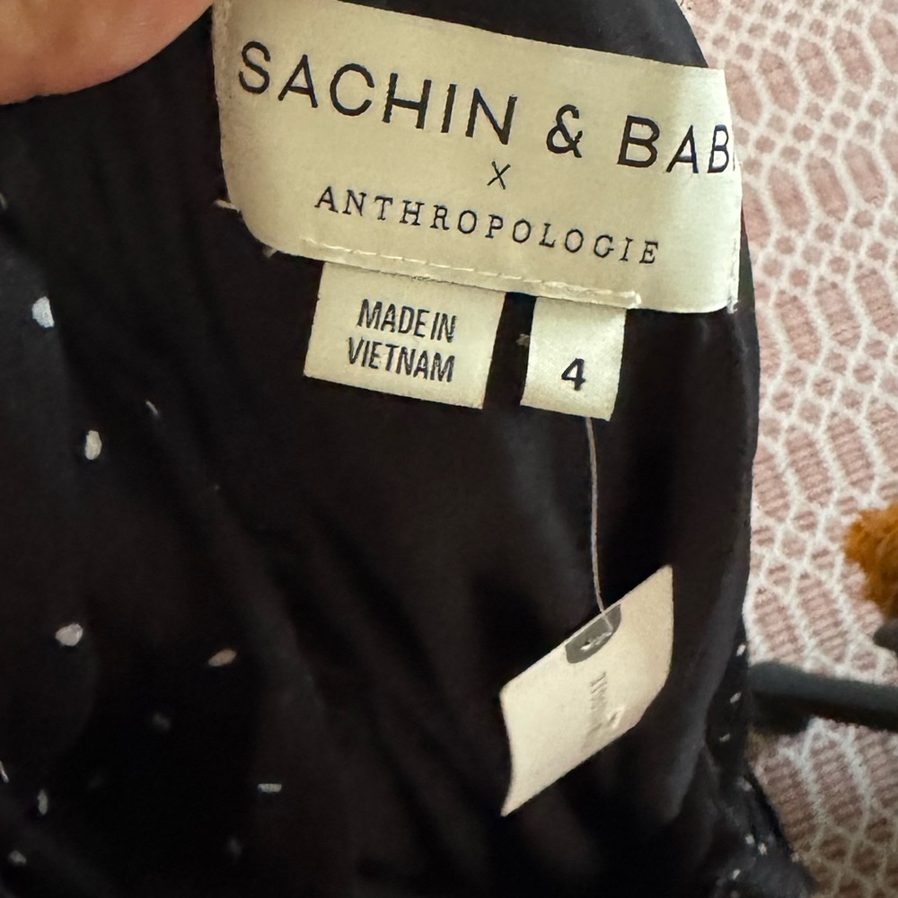 NWT Anthropologie X Sachin & Babi Polka Dot Halter Long Dress - Picture 3 of 5